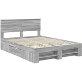  Okvir za krevet s uzglavljem Siva Sonoma 140 x 200 cm - Sivi hrast sonoma 140 x 200 cm | shoptok.hr