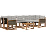  Set vanjskih sofa 8 kom. Prirodna i svjetlosiva | shoptok.hr