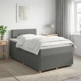  Boxspring krevet s madracem Tamnosiva 120 x 200 cm Tkanina | shoptok.hr