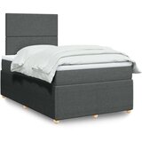  Krevet box spring s madracem tamnosivi 120 x 190 cm tkanina | shoptok.hr