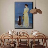  Slika - Peder Severin Kroyer – Summer Evening in Skagen 80x120 U crnom drvenom okviru | shoptok.hr