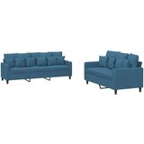  2-dijelni set sofa s jastucima plavi baršunasti | shoptok.hr