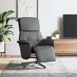 vidaXL Naslonjač od tkanine s osloncem za noge tamnosivi | shoptok.hr