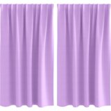 vidaXL Zavese z zavesami 2 pcs Vijolična 140 x 140 cm Poliester | Shoptok.si