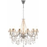  Luster s perlama srebrni 12 žarulja E14 | shoptok.hr