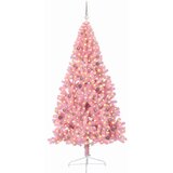 vidaXL Umjetna preddekorirana božićna jelka Roza 240 cm PVC | Shoptok.si