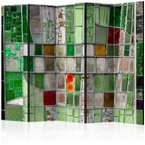 Artgeist PARAVAN 225/172/3 cm bež, smaragdno zelena | Shoptok.si