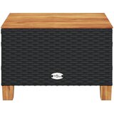  Vrtni stol crni 55 x 55 x 36 cm od poliratana i bagremovog drva | Eponuda.com
