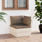 Maison Chic Vrtni kotni kavč - Zunanji kavč iz palet z blazinami impregnirana smrekovina, (22040863) | Shoptok.si