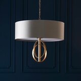  Endon 95211 - Luster na lancu 5xE27/10W/230V prečnik 70 cm siva/mesing | Eponuda.com
