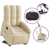  Naslonjač na podizanje od tkanine krem | shoptok.hr