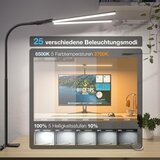 HENSAM LED namizna svetilka z dvojno glavo in vpenjalno sponko | Shoptok.si