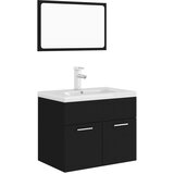 vidaXL Set kupaonskog namještaja od iverice crni | shoptok.hr