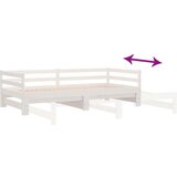 vidaXL Dnevni ležaj na izvlačenje bijeli od borovine 2 x (90 x 200) cm | shoptok.hr