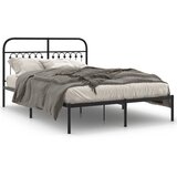 vidaXL Kovinski posteljni okvir z vzglavjem črn 140x200 cm | Shoptok.si