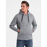 Ombre Bluza męska nierozpinana kangurka z kapturem - szary melanż | shoptok.hr