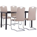  5-dijelni blagovaonski set od umjetne kože boja cappuccina | shoptok.hr