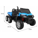 Traktor na akumulator Farmer - dvosedežni - moder | Shoptok.si
