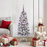  Umjetno božićno drvce s nogom Zelena i bijela 120 cm | shoptok.hr