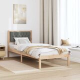  Krevetna konstrukcija Tamno siva 75 x 190 cm Čvrsto borovo drvo | shoptok.hr