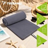 Trizand 27460 hitro sušeča brisača iz mikrovlaken 180 × 100 cm – siva | Shoptok.si