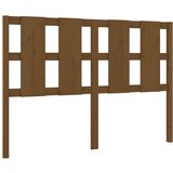 Maison Chic posteljno vzglavje - vzglavna omarica - nočna omarica medeno rjavo 125,5x4x100 cm trdna borovina, (21707128) Cene