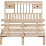 Krevet s regalom za knjige bez madraca 135x190 cm od borovine | Eponuda.com