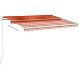  Ročno zložljiva tenda z LED lučmi 350x250 cm oranžna in rjava, (20803773) | Shoptok.si