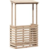 Vanjski barski stol s krovom 112,5 x 57 x 195,5 cm masivno drvo | shoptok.hr