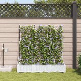 vidaXL Vrtni sadilnik Bela Plastika 120 x 40 x 126 cm Sadilniki Cene