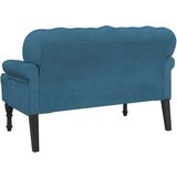 vidaXL klupa s naslonom plava 119 5 x 64 5 x 75 cm baršunasta | shoptok.hr