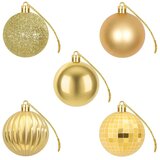  Set božićnih kuglica 75 kom. Zlatno 6 cm Polistiren - Zlatno | shoptok.hr