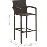  7-dijelni vrtni barski set smeđi | shoptok.hr