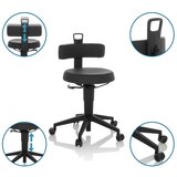 MID.YOU Pisarniški Stolček Top Work Flex Pu, Črna | Shoptok.si