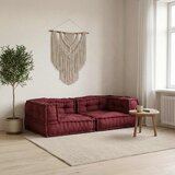  Modularni kauč s 2 sjedišta, kestenjast 140x70x36, tkanina | shoptok.hr