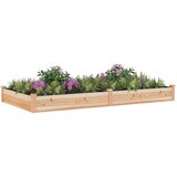 vidaXL Vrtna visoka greda s podlogo 240x120x25 cm trden les jelke | Shoptok.si