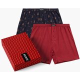 Atlantic 2-PACK Men's loose boxers - dark blue/red | ePonuda.com