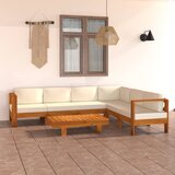  Vrtni set za sjedenje s jastucima, 7 dijelova, 100 x 60 cm, akacija | shoptok.hr