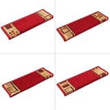  Samoljepljivi otirači za stepenice 15 kom 65x21x4 cm crveni | shoptok.hr