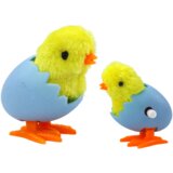  Jumping Chicken In Egg Shell Wind Up Plush Yellow Cene
