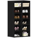  Stalak za cipele crni hrast 54x34x100,5 cm Konstruirano drvo | shoptok.hr