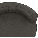 vidaXL ergonomski madrac za pse 75 x 53 cm izgled platna tamnosivi | shoptok.hr
