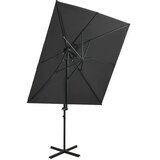 vidaXL Vrtni senčnik z dvojno streho antraciten 250x250 cm, (20743016) | Shoptok.si