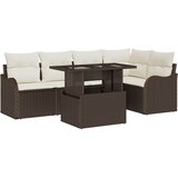  Blagovaonski set s jastukom 6 pcs Smeđa Poli ratan | shoptok.hr