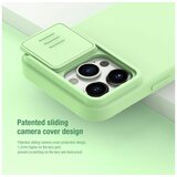 Nillkin CamShield Silky Silikonski ovitek za iPhone 15 Pro Max z zaščito za kamero - črn | Shoptok.si