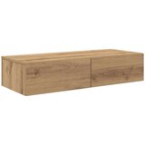 vidaXL Stenska polica s predali artisan hrast 80x33x17 cm inž. les, (5000200522) | Shoptok.si