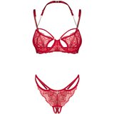Obsessive Matildea - čipkasti grudnjak set (crvena) | shoptok.hr