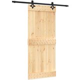  Klizna vrata s priborom za montažu 90 x 210 cm masivna borovina | shoptok.hr