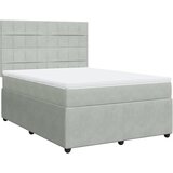 Maison Chic Box spring postelja - Vzmetna postelja z vzmetnico svetlo siva 160x200 cm žamet SL17477, (21895136) | Shoptok.si