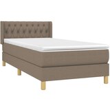  S oprugama i madracem smeđesivi 90x200 cm od tkanine | shoptok.hr